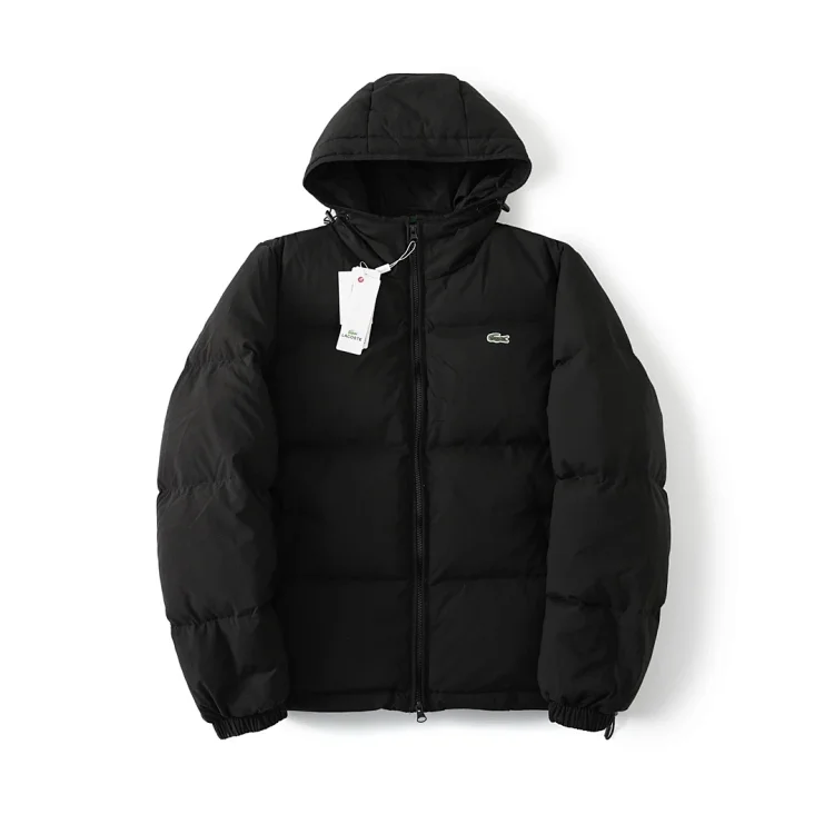 Lacoste Black Hooded Puffer Ja